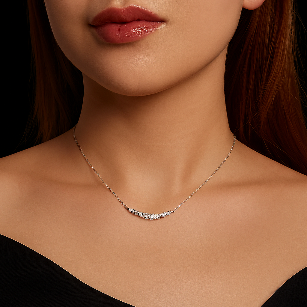 Luna Crystals Necklace 925 Silver