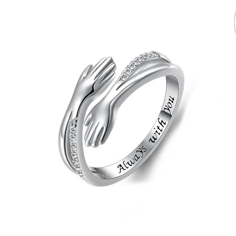 Luna Hands Ring 925 Silver