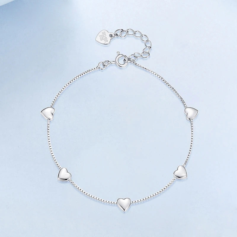 Luna Hearts Bracelet 925 Silver