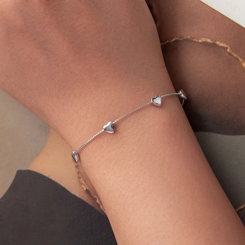 Luna Hearts Bracelet 925 Silver