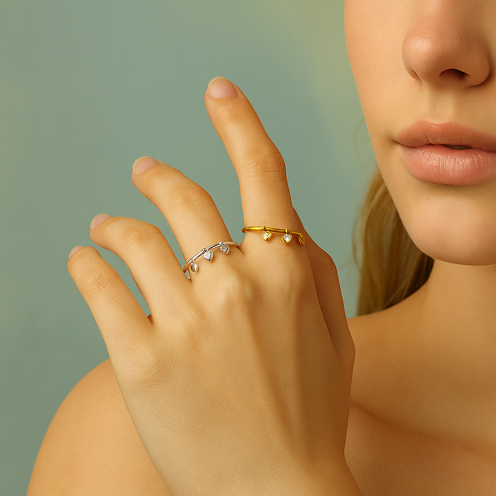 Luna Hearts Ring 925 Silver