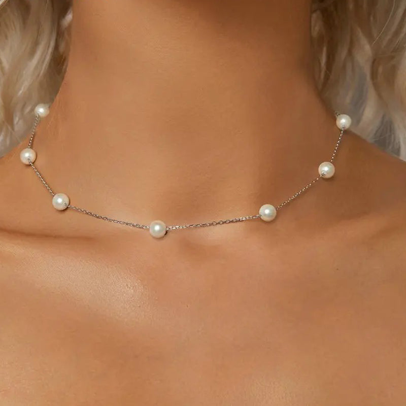 Luna Pearl Necklace 925 Silver