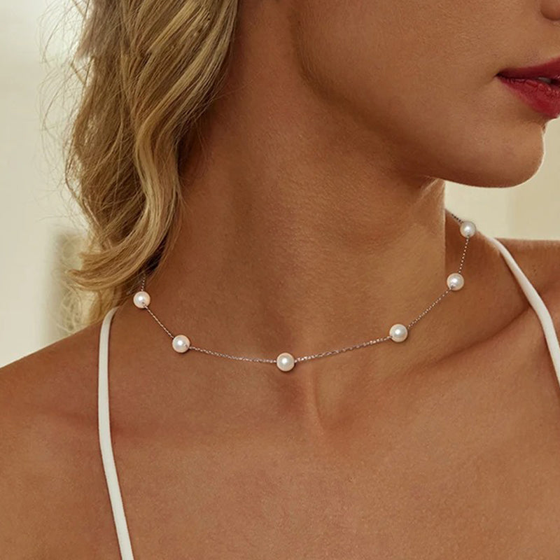 Luna Pearl Necklace 925 Silver