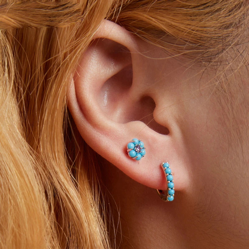 Luna Sky Blue Earrings 925 Silver