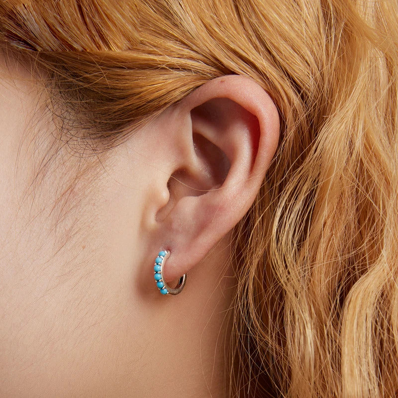 Luna Sky Blue Earrings 925 Silver