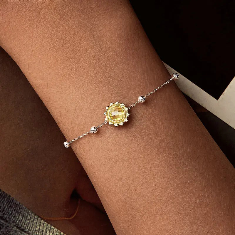 Luna Sunflower Bracelet 925 Silver