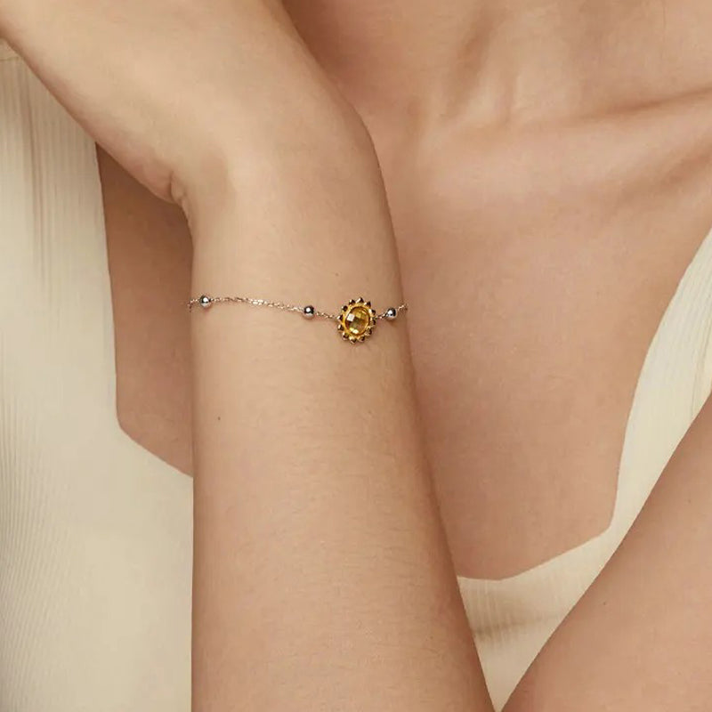 Luna Sunflower Bracelet 925 Silver