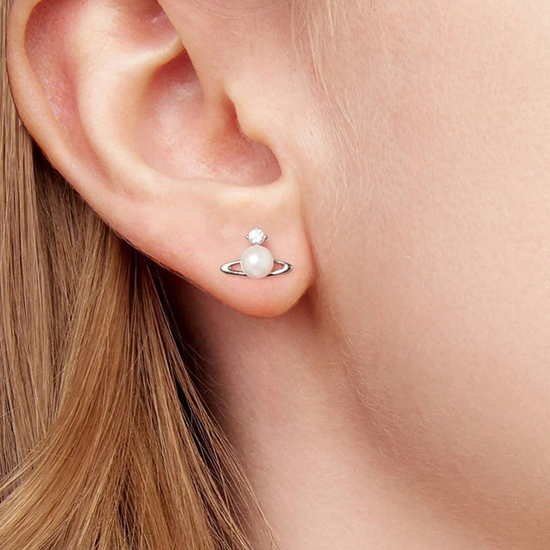 Pearl Moon Earring 925 Silver