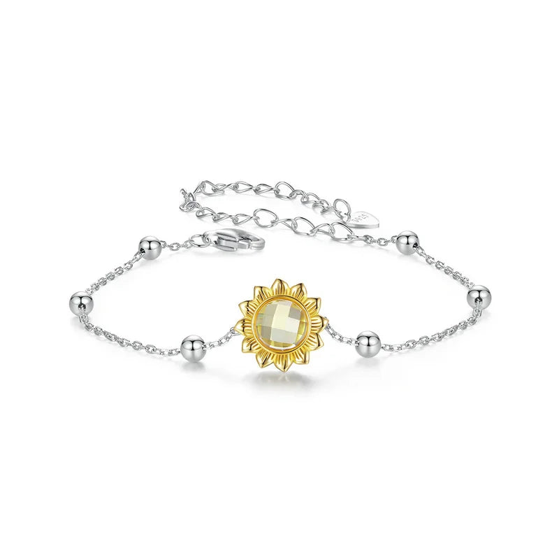 Luna Sunflower Bracelet 925 Silver