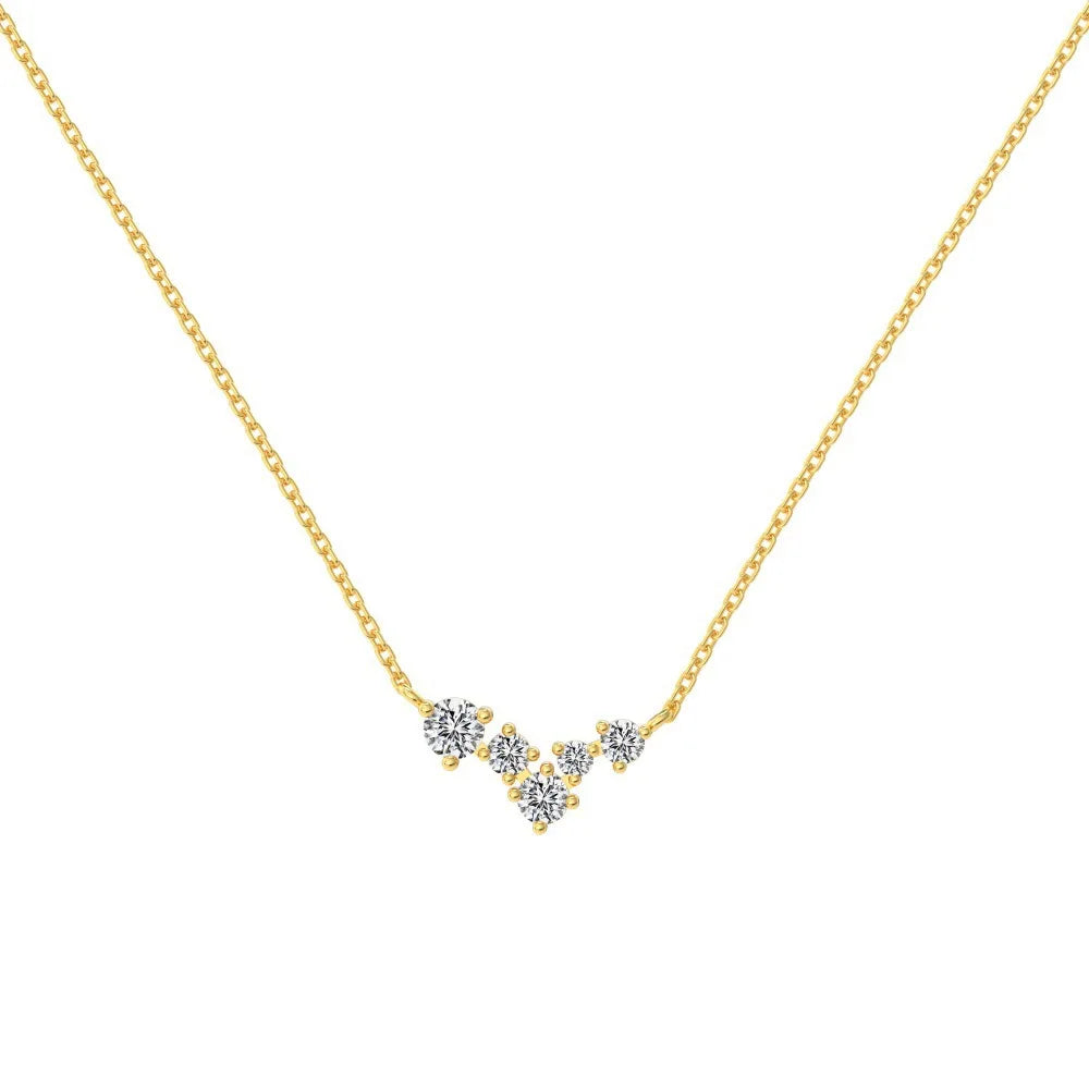 Luna Crystal Drop Necklace 925 Silver
