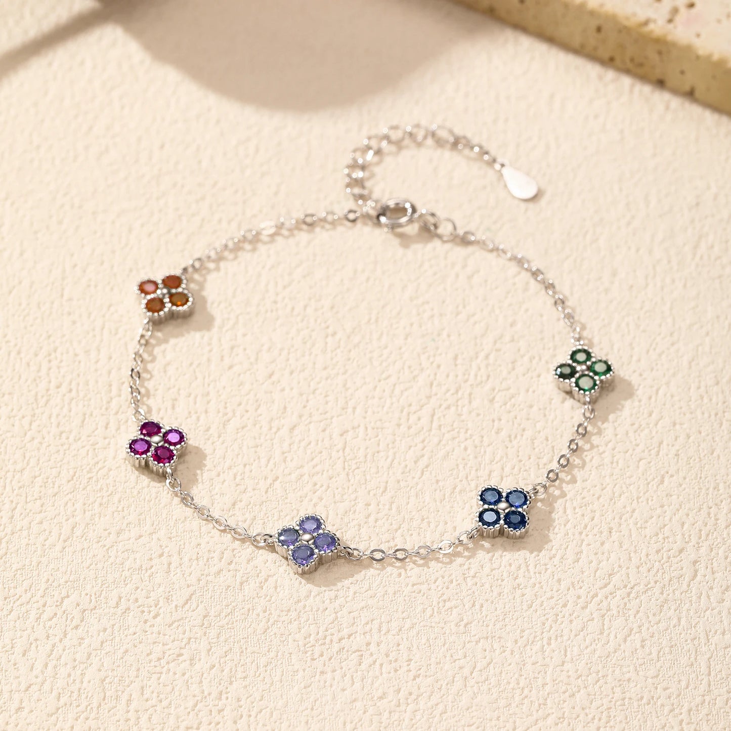 Colorful Clovers Bracelet