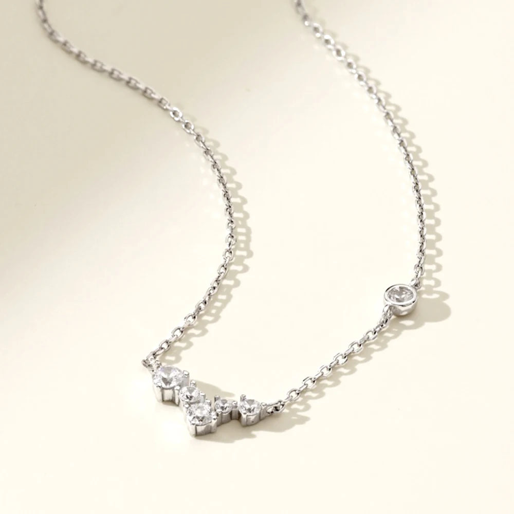 Luna Crystal Drop Necklace 925 Silver