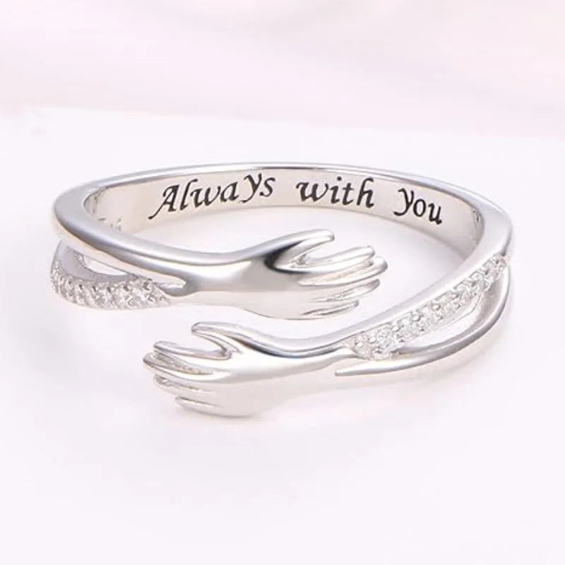 Luna Hands Ring 925 Silver