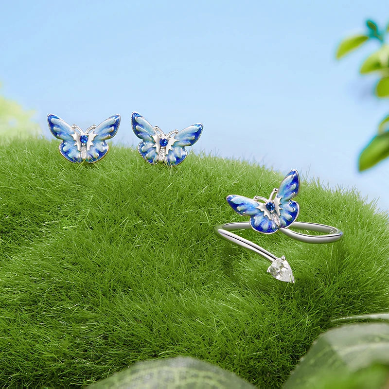 Luna Butterflies Set 925 Silver