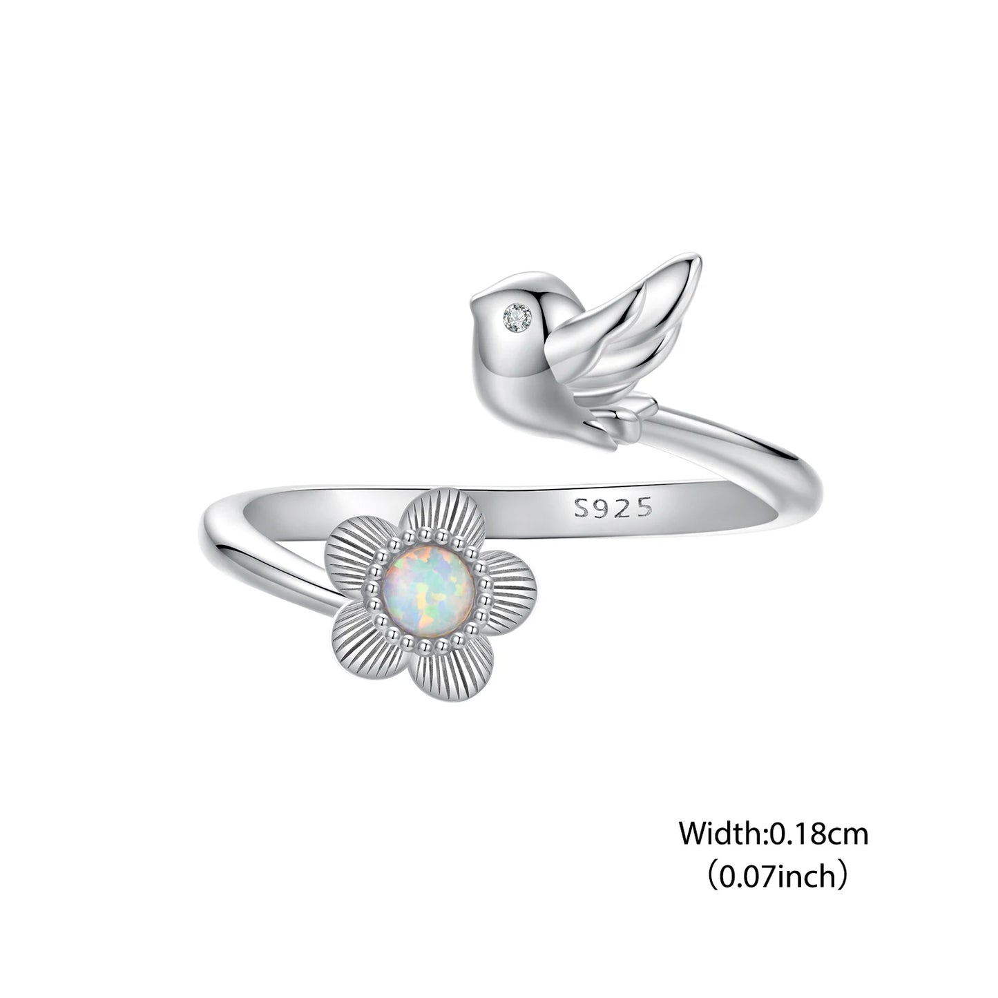 Luna Flowers and Birds Set 925 Silver