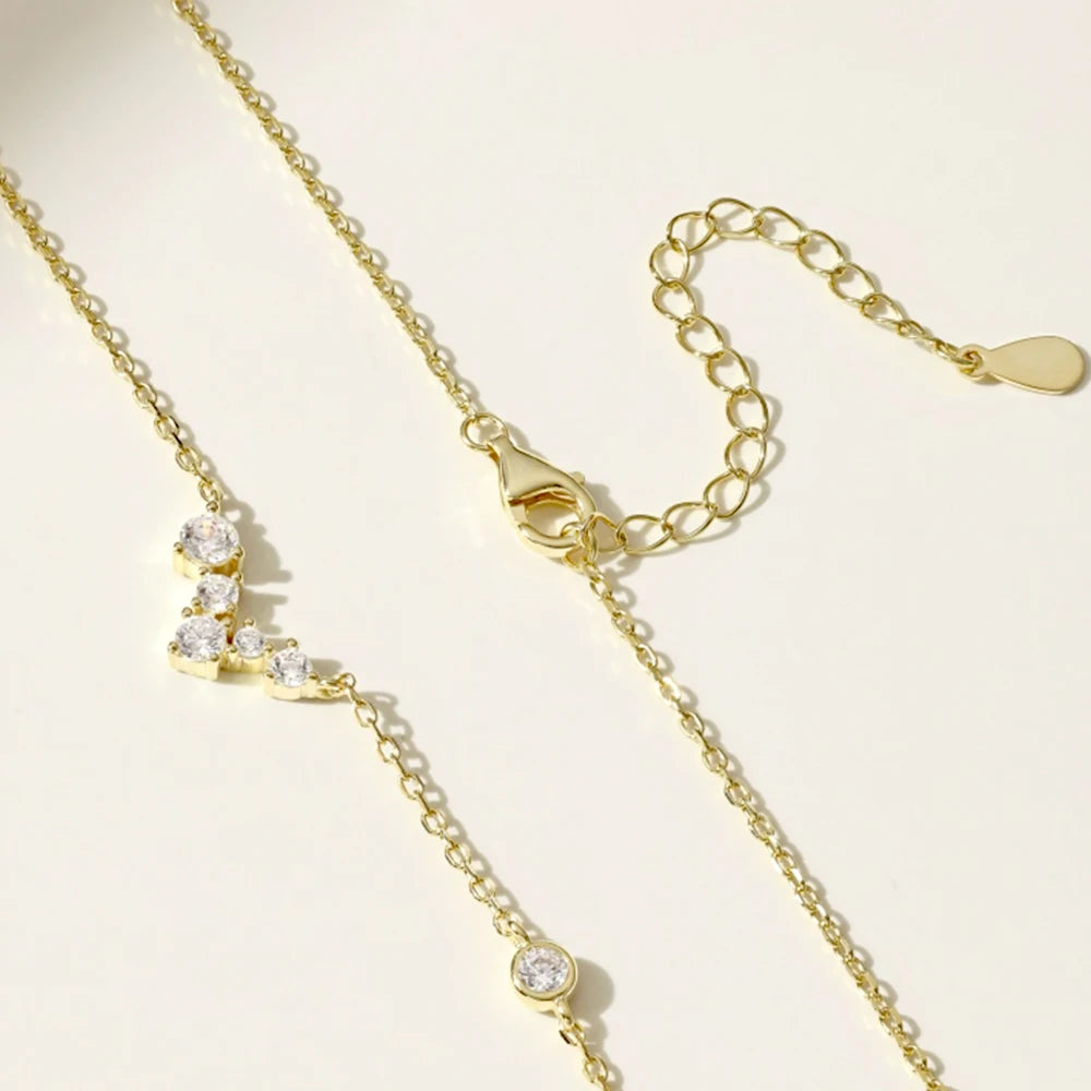 Luna Crystal Drop Necklace 925 Silver