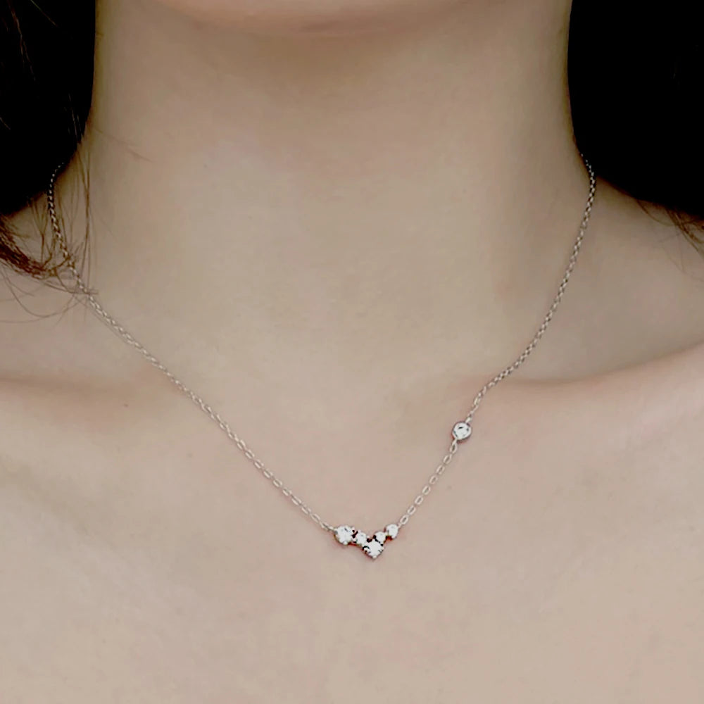 Luna Crystal Drop Necklace 925 Silver