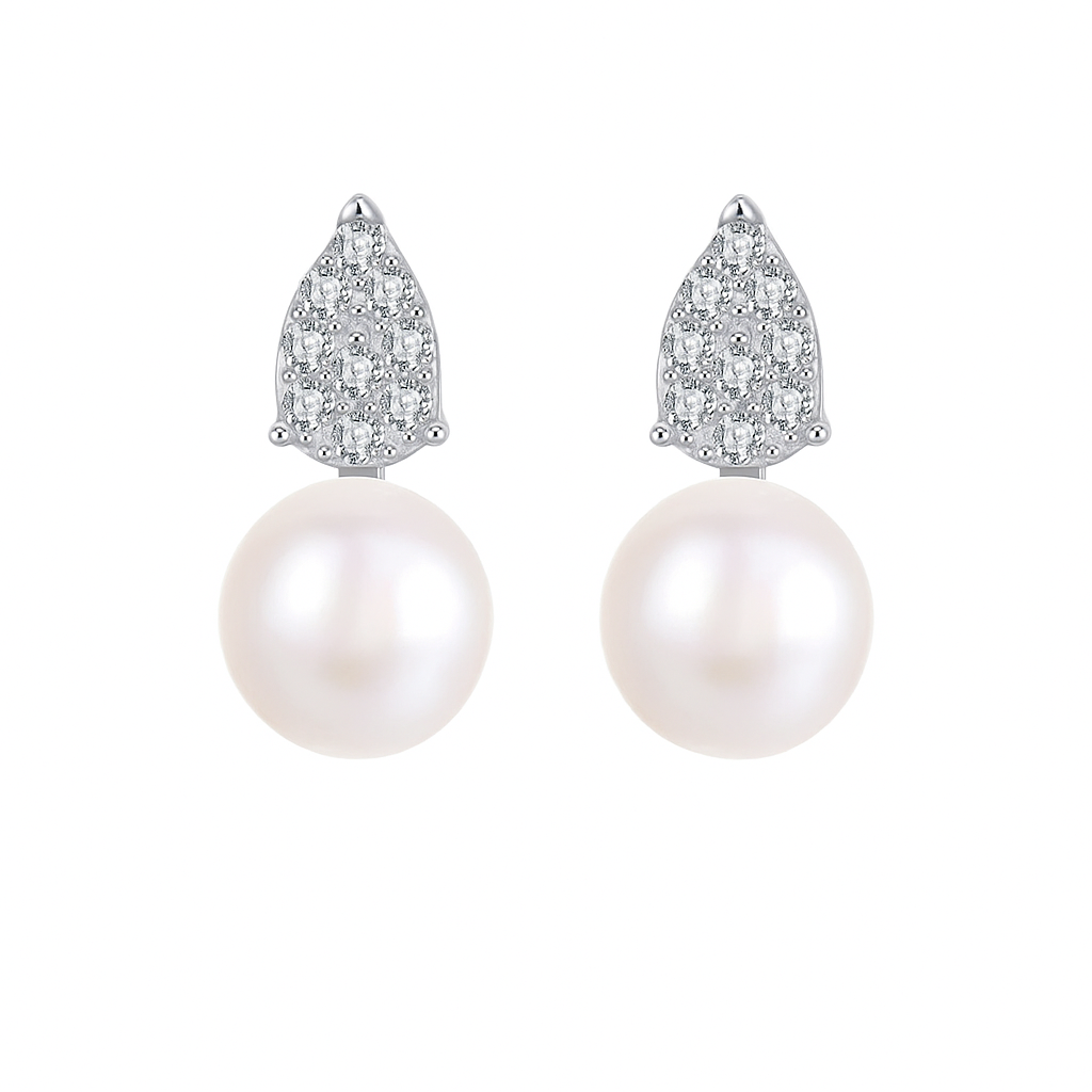 Small Luna Pearl Earring 925 Silver