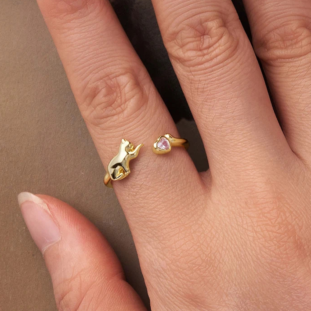 Luna Cat Ring 925 Silver
