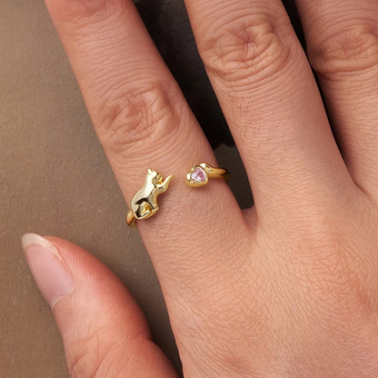 Luna Cat Ring 925 Silver
