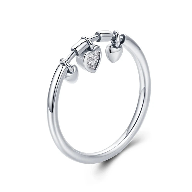 Luna Hearts Ring 925 Silver