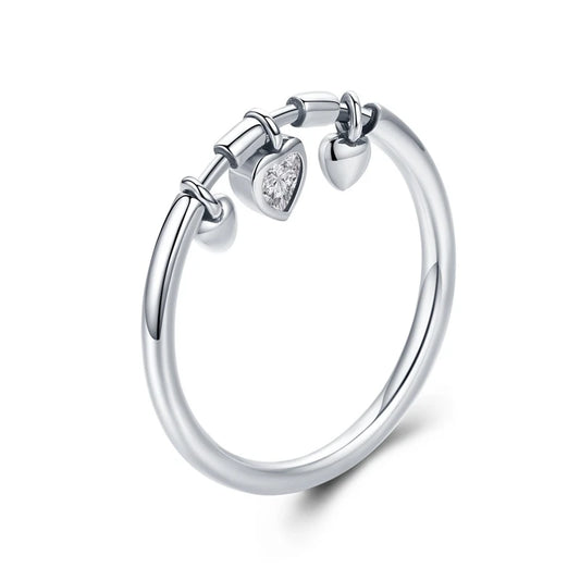 Luna Hearts Ring 925 Silver
