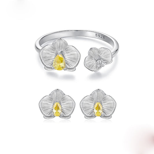 Luna Flower Set 925 Silver