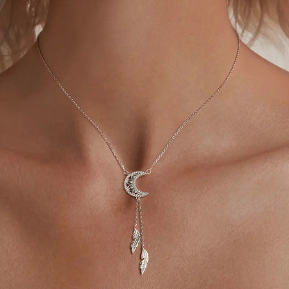 Luna Shiny Moon Necklace 925 Silver