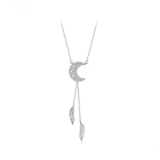 Luna Shiny Moon Necklace 925 Silver