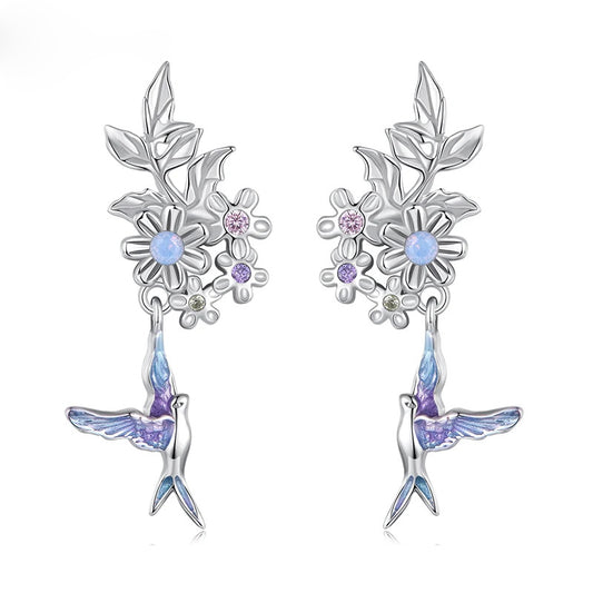 Luna Birds Earring 925 Silver