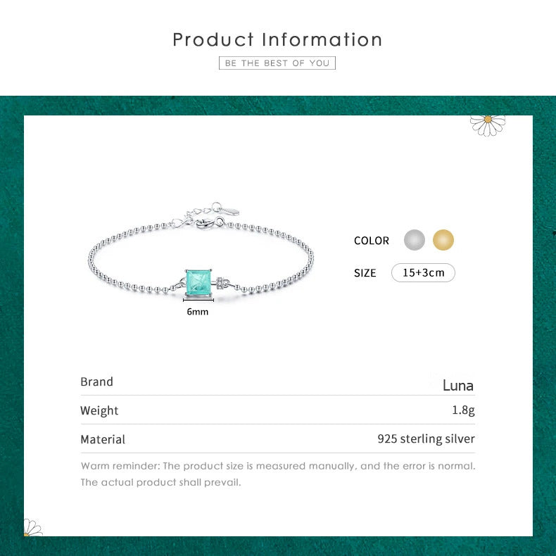 Luna Bracelet Colorful Crystal 925 Silver