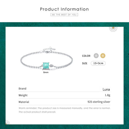 Luna Bracelet Colorful Crystal 925 Silver