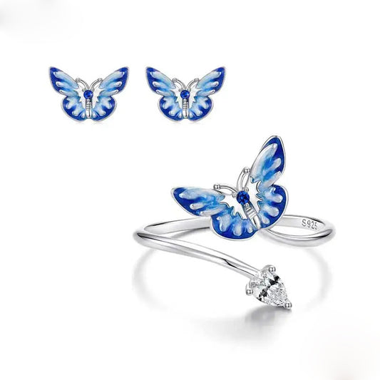 Luna Butterflies Set 925 Silver