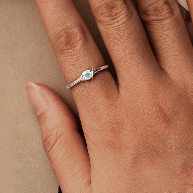 Luna Evil Eye Ring 925 Silver