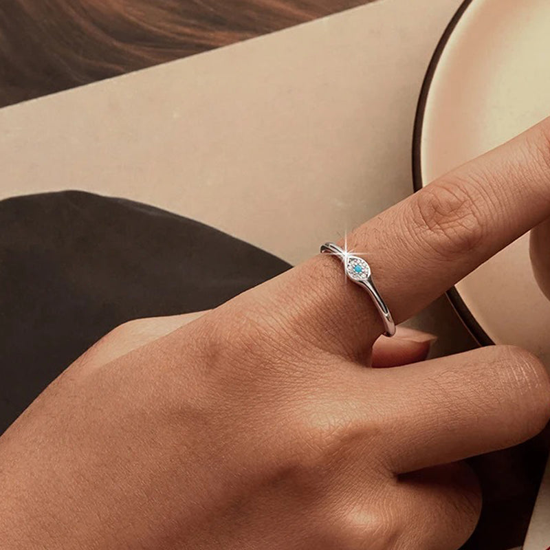 Luna Evil Eye Ring 925 Silver