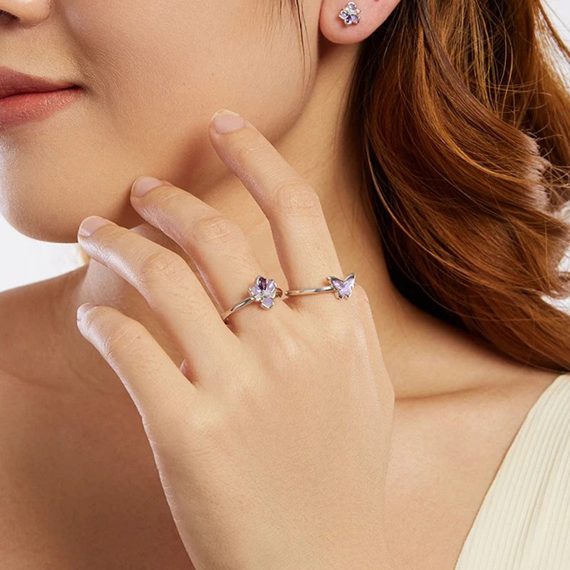 Luna Flower Ring 925 Silver