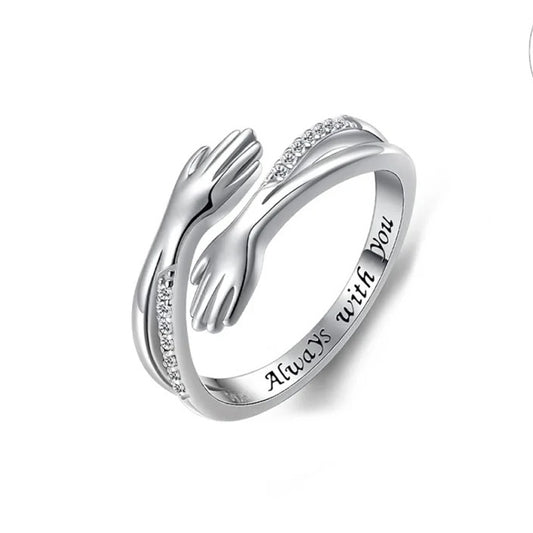Luna Hands Ring 925 Silver