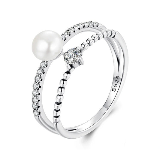 Luna Pearl Ring 925 Silver
