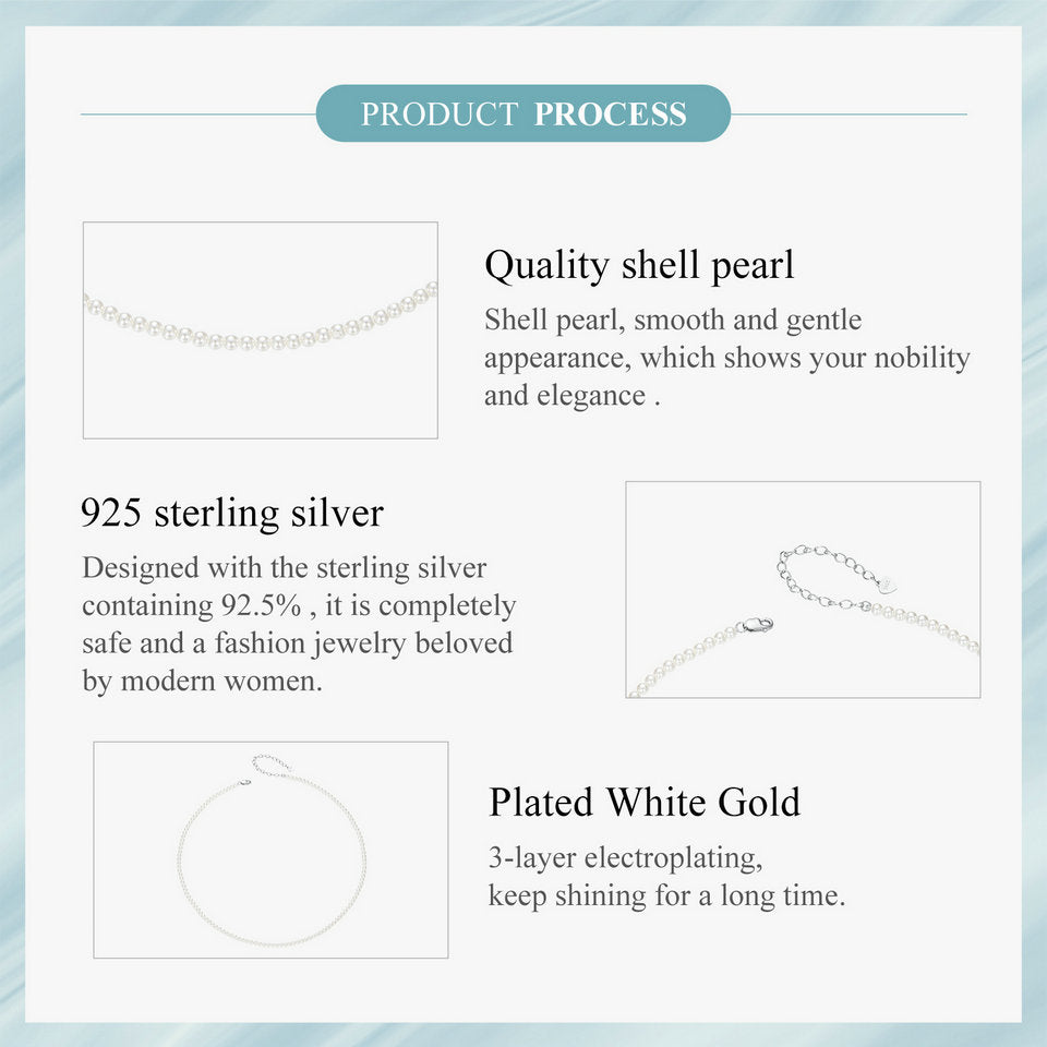 Luna Pearl Necklace 925 Silver