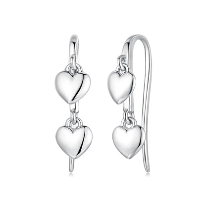 Luna Small Hearts Earring 925 Silver