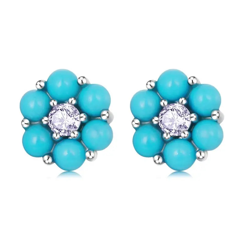 Luna Sky Blue Earrings 925 Silver