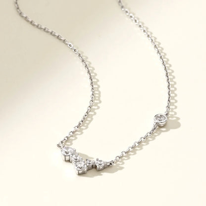 Luna Crystal Drop Necklace 925 Silver