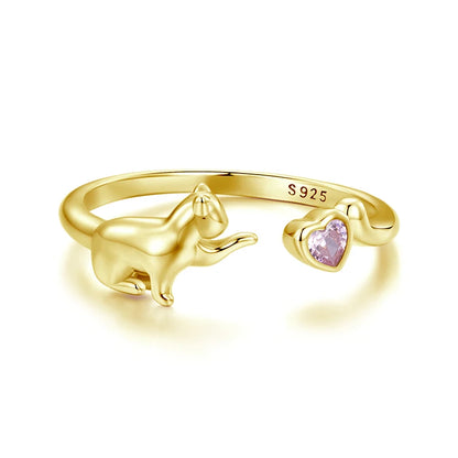 Luna Cat Ring 925 Silver