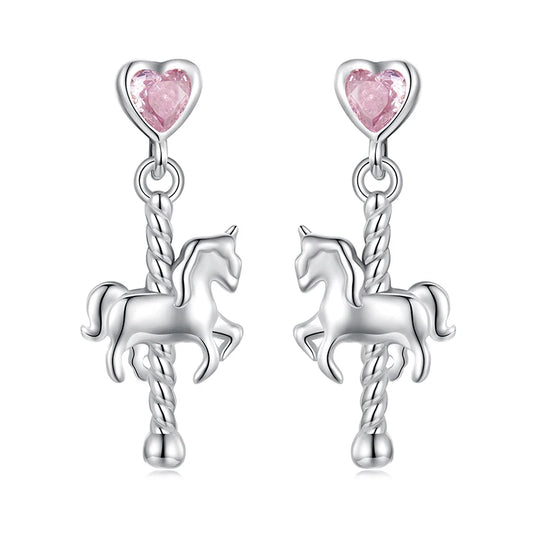 Luna Horses Earring 925 Silver