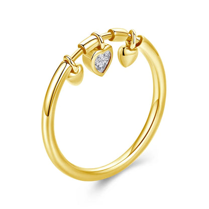 Luna Hearts Ring 925 Silver