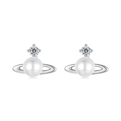 Pearl Moon Earring 925 Silver