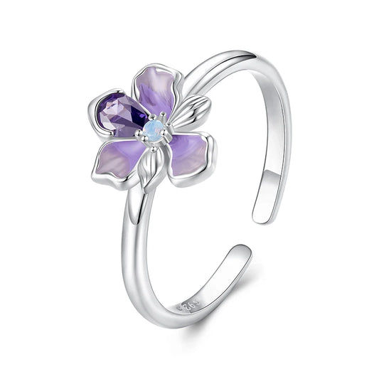 Luna Flower Ring 925 Silver