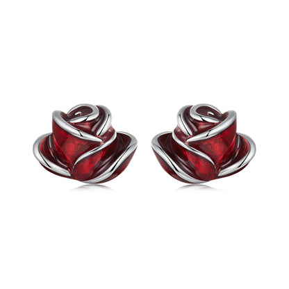 Luna Red Rose Set 925 Silver