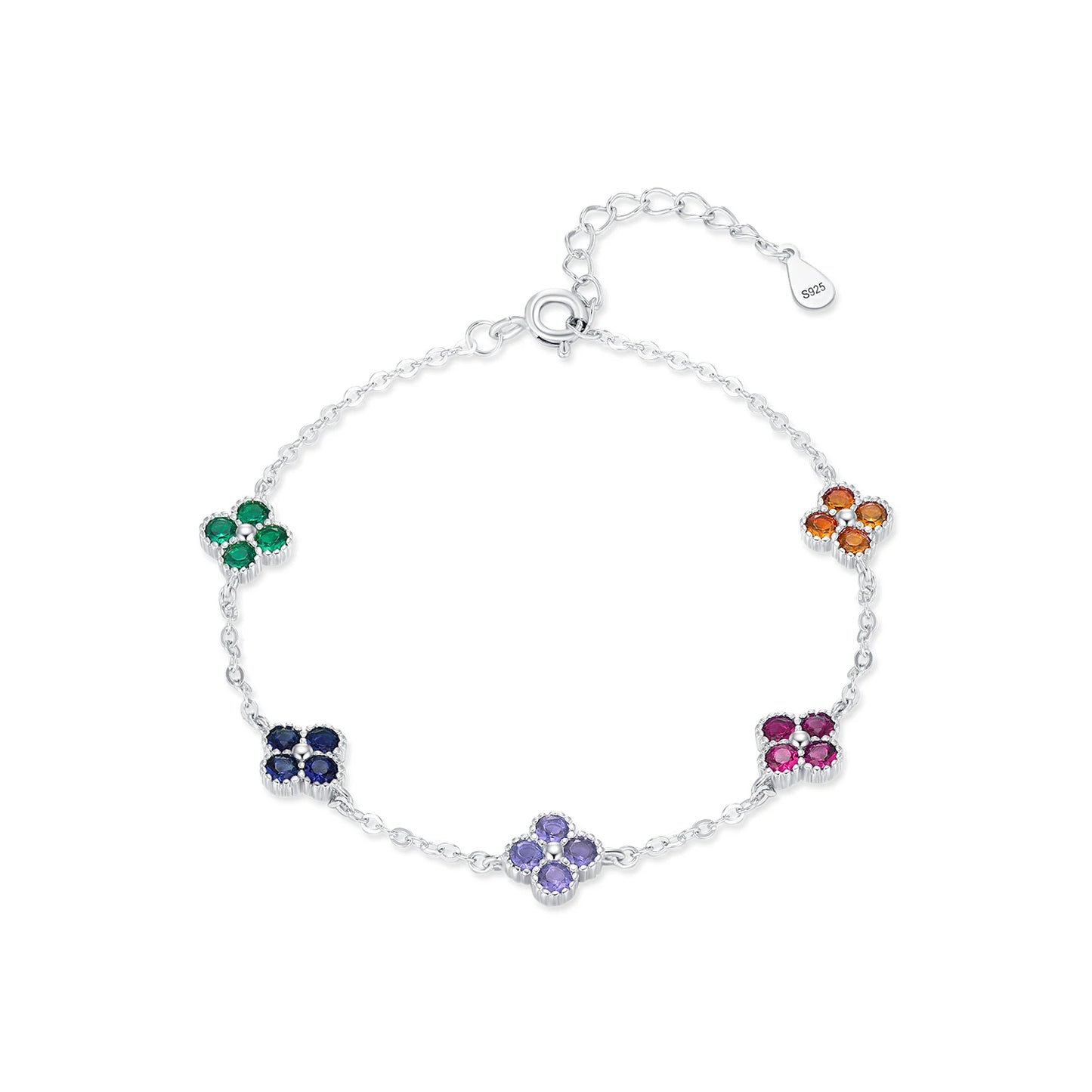 Colorful Clovers Bracelet