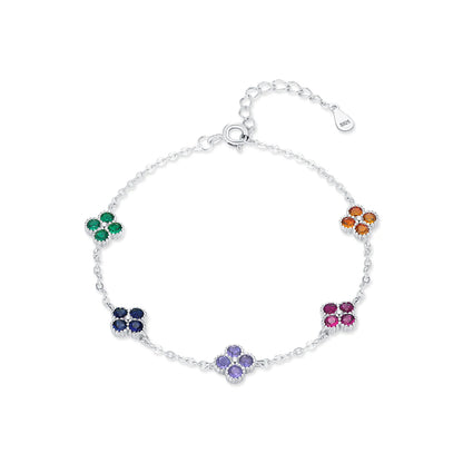 Colorful Clovers Bracelet